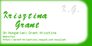 krisztina grant business card